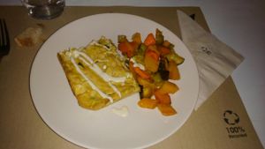 Tofu with vegetables. at Bar Ecologico Gaia in Sevilla