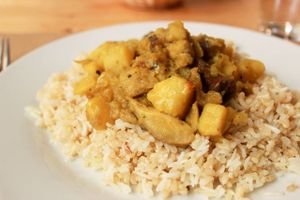 vegetable curry at Bar Ecologico Gaia in Sevilla