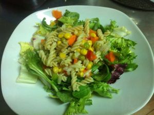 What about this organic whole wheat pasta salad! at Bar Ecologico Gaia in Sevilla