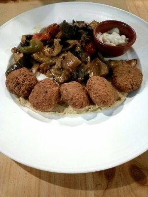 felafel at Bar Ecologico Gaia in Sevilla