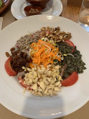 Nut salad at Bar Ecologico Gaia in Sevilla