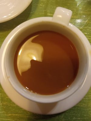 Café con leche de avena at EcoCentro in Madrid