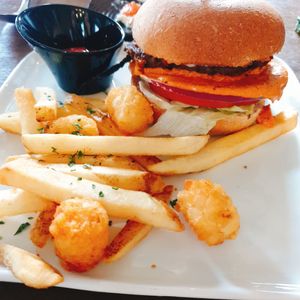 Burger set at Monk's Butcher - Itaewon in Seoul