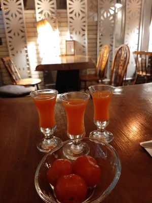 welcome drink at Monk's Butcher - Itaewon in Seoul