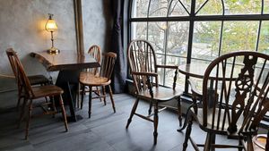 Interior of location - seating 2nd floor at Monk's Butcher - Itaewon in Seoul