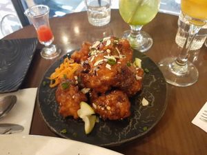 sweet and sour fried mushrooms that made my friend went crazy =)) at Monk's Butcher - Itaewon in Seoul