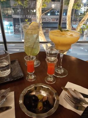 welcome drinks and ordered drinks that look like cocktails =)) at Monk's Butcher - Itaewon in Seoul