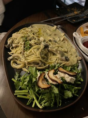 The minari pasta  at Monk's Butcher - Itaewon in Seoul