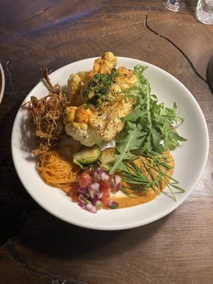 Roasted cauliflower platter  at Monk's Butcher - Itaewon in Seoul