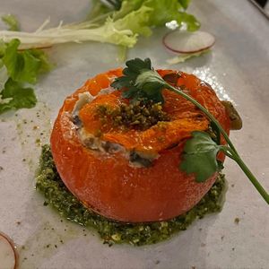 2022 christmas dinner course - tomato dish  at Monk's Butcher - Itaewon in Seoul