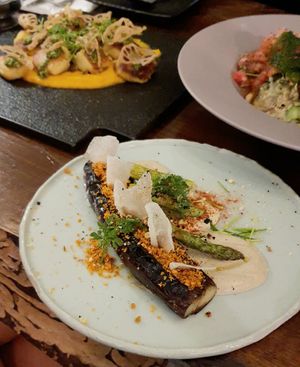 Herb Crust Eggplant at Monk's Butcher - Itaewon in Seoul