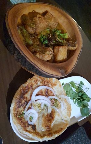 Curry bowl with roti at Monk's Butcher - Itaewon in Seoul