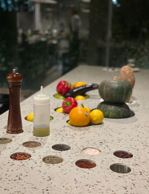 Cute open bar on the 3rd floor  at Monk's Butcher - Itaewon in Seoul