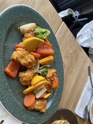 Orange tofu chicken   at Monk's Butcher - Itaewon in Seoul
