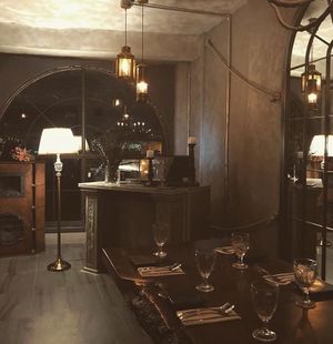 perfect vegetarian dining experience. amazing music sound. at Monk's Butcher - Itaewon in Seoul