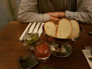 soft and warm appetiser bread at Monk's Butcher - Itaewon in Seoul