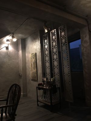 When u walk up the stairs at Monk's Butcher - Itaewon in Seoul