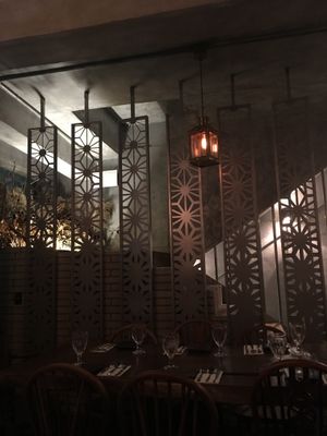 Stairs leading up to the bar at Monk's Butcher - Itaewon in Seoul