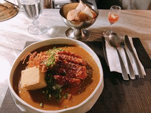 Japanese style curry & cutlet. 일본식 커리와 커틀렛이에요. 싹싹 긁어먹었네요~ at Monk's Butcher - Itaewon in Seoul