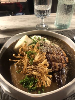 Vegetarian katsu curry, there was also vegan option  at Monk's Butcher - Itaewon in Seoul