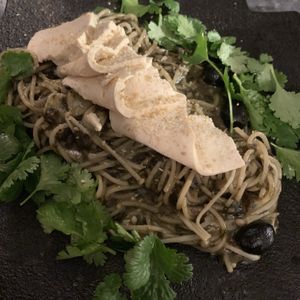 Black olive pasta  at Monk's Butcher - Itaewon in Seoul