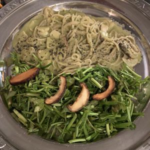 Water Parsley Cream Pasta at Monk's Butcher - Itaewon in Seoul