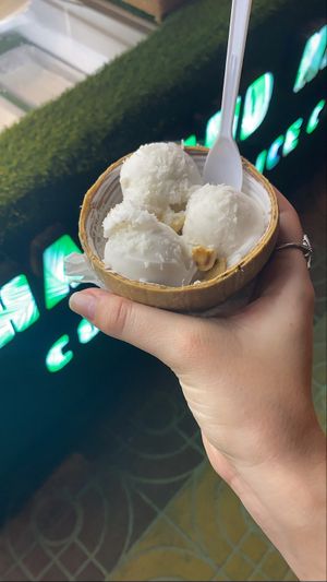 Yum!!!! Best natural ice cream  at Thailand Natural Coconut Ice Cream in Koh Phi Phi