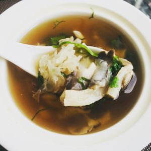 TomYum mushrooms soup at Sabai Fine Thai in Central Singapore