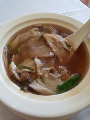 Spicy and sour Tom Yum Soup at Sabai Fine Thai in Central Singapore