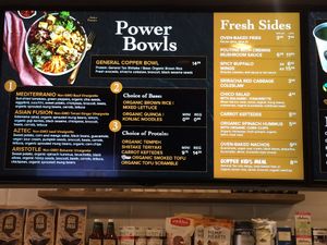 Some menu items at Copper Branch in Barrie