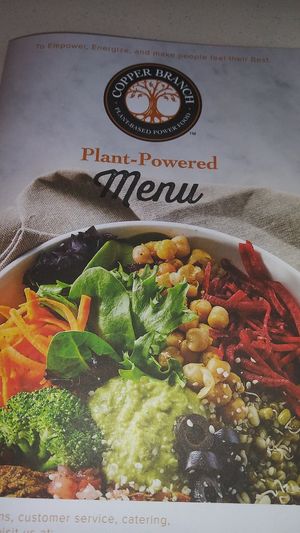 Menu at Copper Branch in Barrie