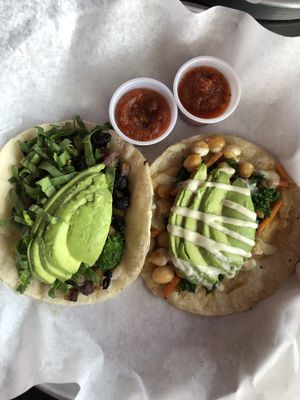 Vegan Tacos!!! El Cielo and El Tierra ❤️ at Tantra in San Marcos