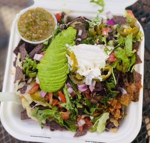 Vegan Nachos at The Earth Cafe and Deli in Norman