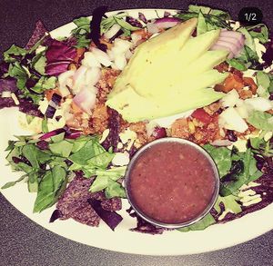 Vegan Nachos at The Earth Cafe and Deli in Norman