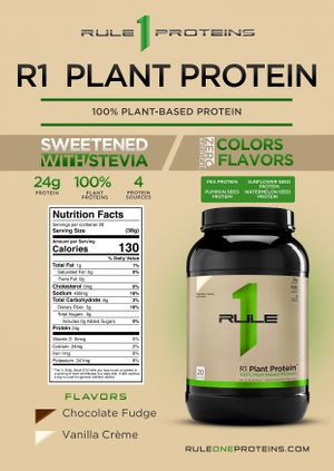 Rule One - Plant Protein 2lbs 2 flavor : Vanilla Creme / Chocolate Fudge at Nature's Village 樂健坊 - Central in Hong Kong Island