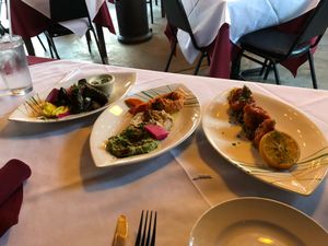 So Delicious! (Dolmas, Trio Hommus, Cauliflower Wings) at Soro's Mediterranean Grill in Temecula