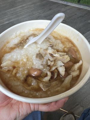 porridge with no vegetables at all. Barely a few peanuts and some konjac. But portion is huge  at Dough Culture - Changi City Point in East Singapore