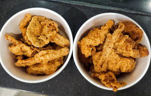 Oyster mushroom fritters, 1 for $3, 2 for $5, good and crispy, recommend at Dough Culture 小麦家 - AMK Hub in Northeast Singapore