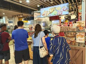 Long queue at Dough Culture 小麦家 - AMK Hub in Northeast Singapore