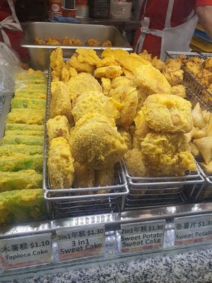 Deep fried assorted cakes at Dough Culture - Waterway Point in Northeast Singapore