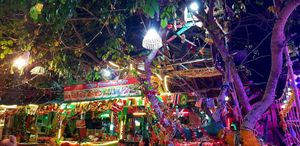 View from table on the beach at Little Jamaica Bar & Restaurant in Krabi
