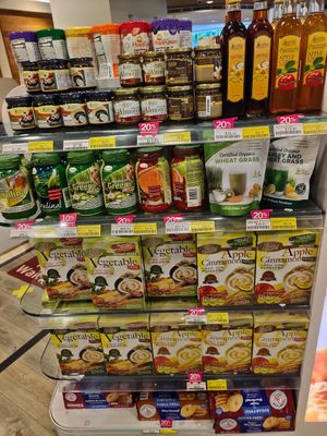 Variety of healthy food and drinks at Tan Tock Seng Medical Centre in Central Singapore