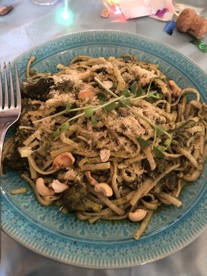 Vegan green pasta - delicious pesto flavour   at The Snooty Fox in Pietermaritzburg