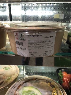 Vegan spring rolls   at Wheatfields in Abu Dhabi