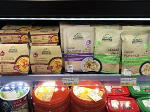 Packaged vegan dips  at Wheatfields in Abu Dhabi