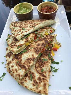 Vegan quesadilla at Wheatfields in Abu Dhabi