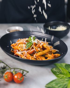 Vegan Bolognese at Café 302 in Abu Dhabi