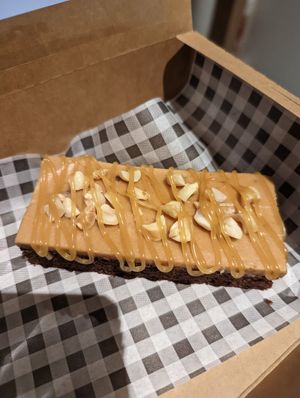 Peanut butter chocolate cake at Café 302 in Abu Dhabi