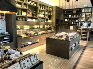 The buffet  at Café 302 in Abu Dhabi