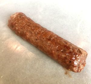 Vegan sausage   at Café 302 in Abu Dhabi
